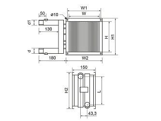 Водяной нагреватель Ecoclima Pro Vent ECT WH-T 600*350