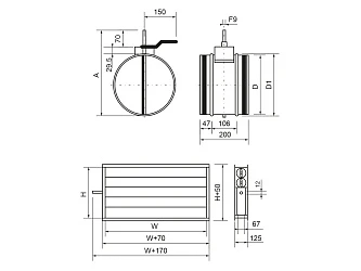 Клапан с приводом Ecoclima Pro Vent ECT VAL-T 250+R220
